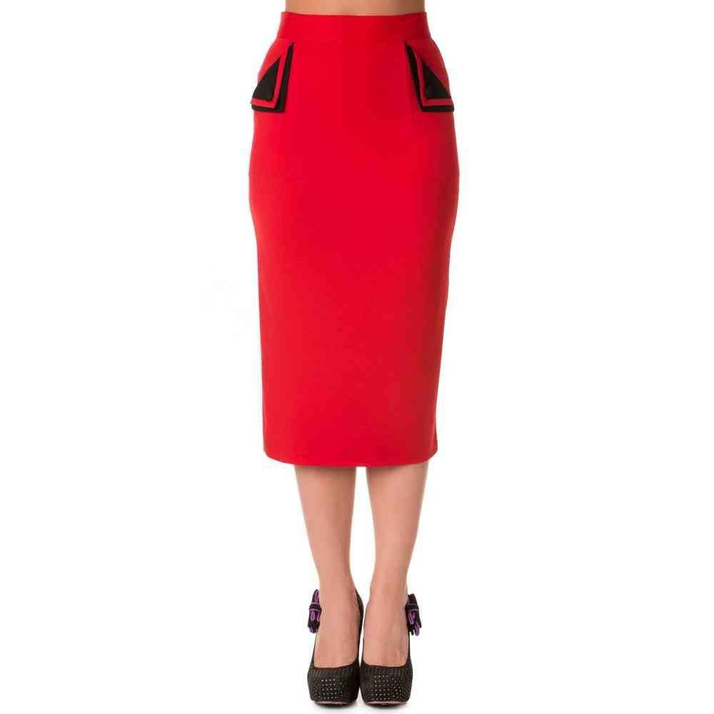 Dancing Days - LONG LINE MIDI Bleistiftrock - Rot Product image